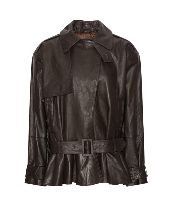 Leather Biker Jacket Mole