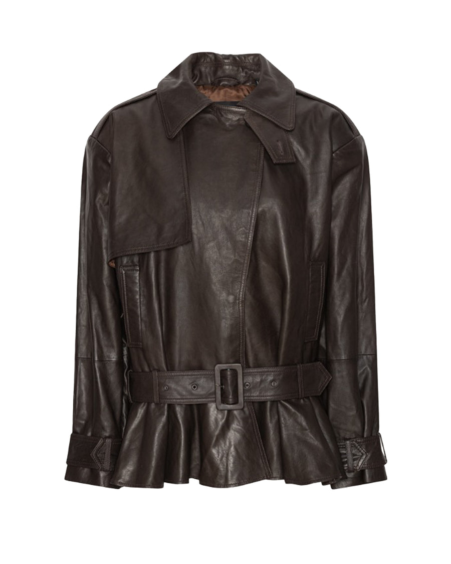 Leather Biker Jacket Mole