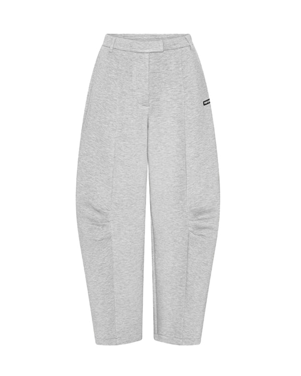 Cargo Trousers Scuba Light Grey Melange Viscose
