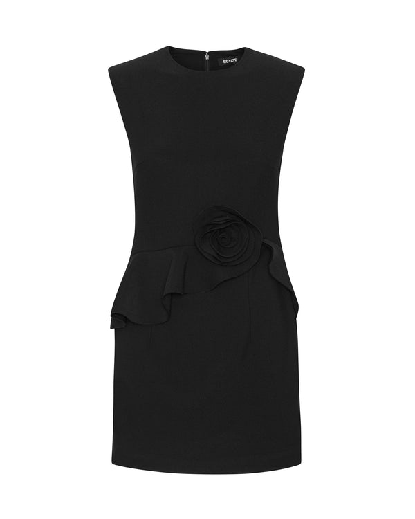 Mini Dress Rose Black Lining: Polyester Evening Suits