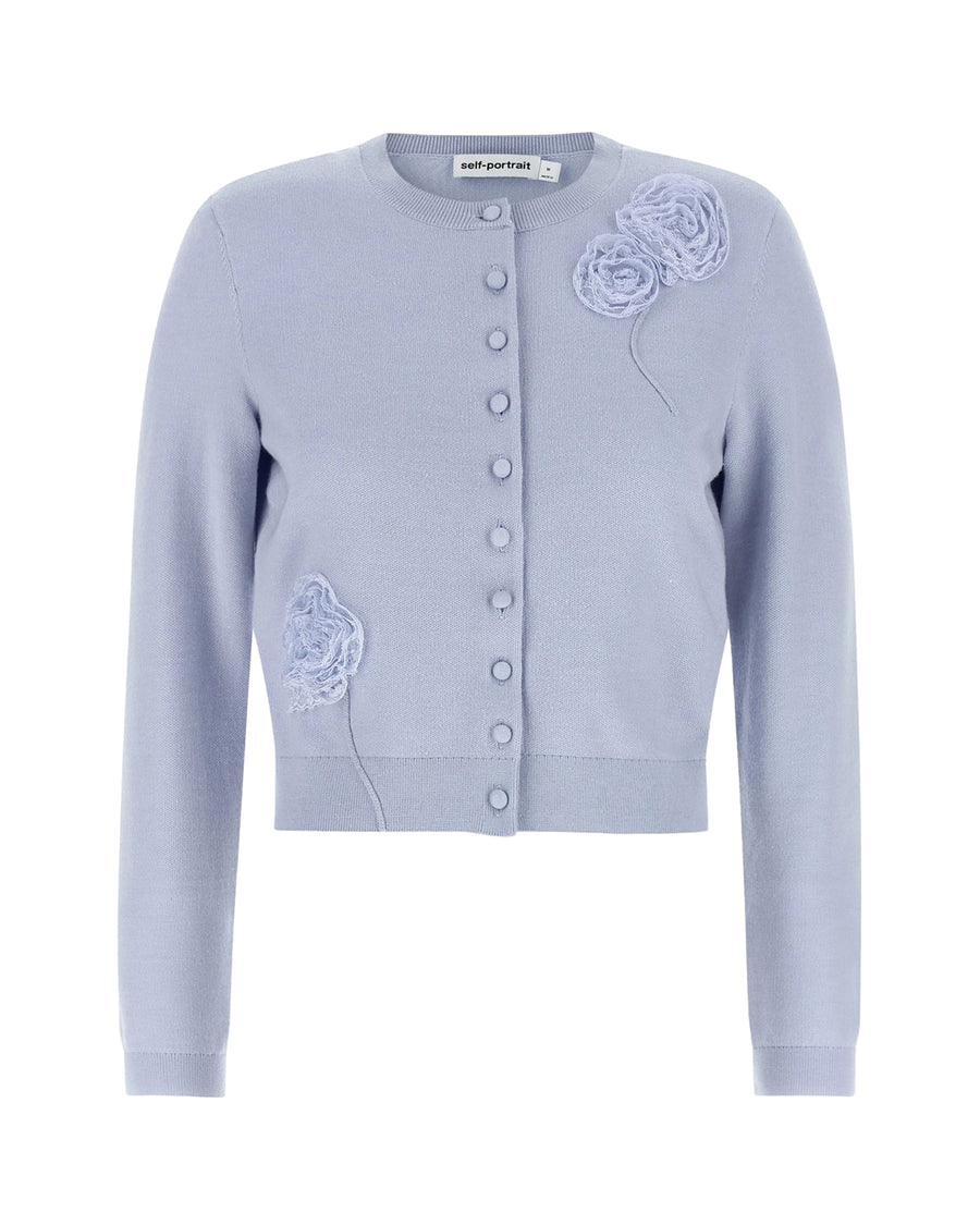 Cardigan Preppy Lace Blue Main: Polyester Cardigans