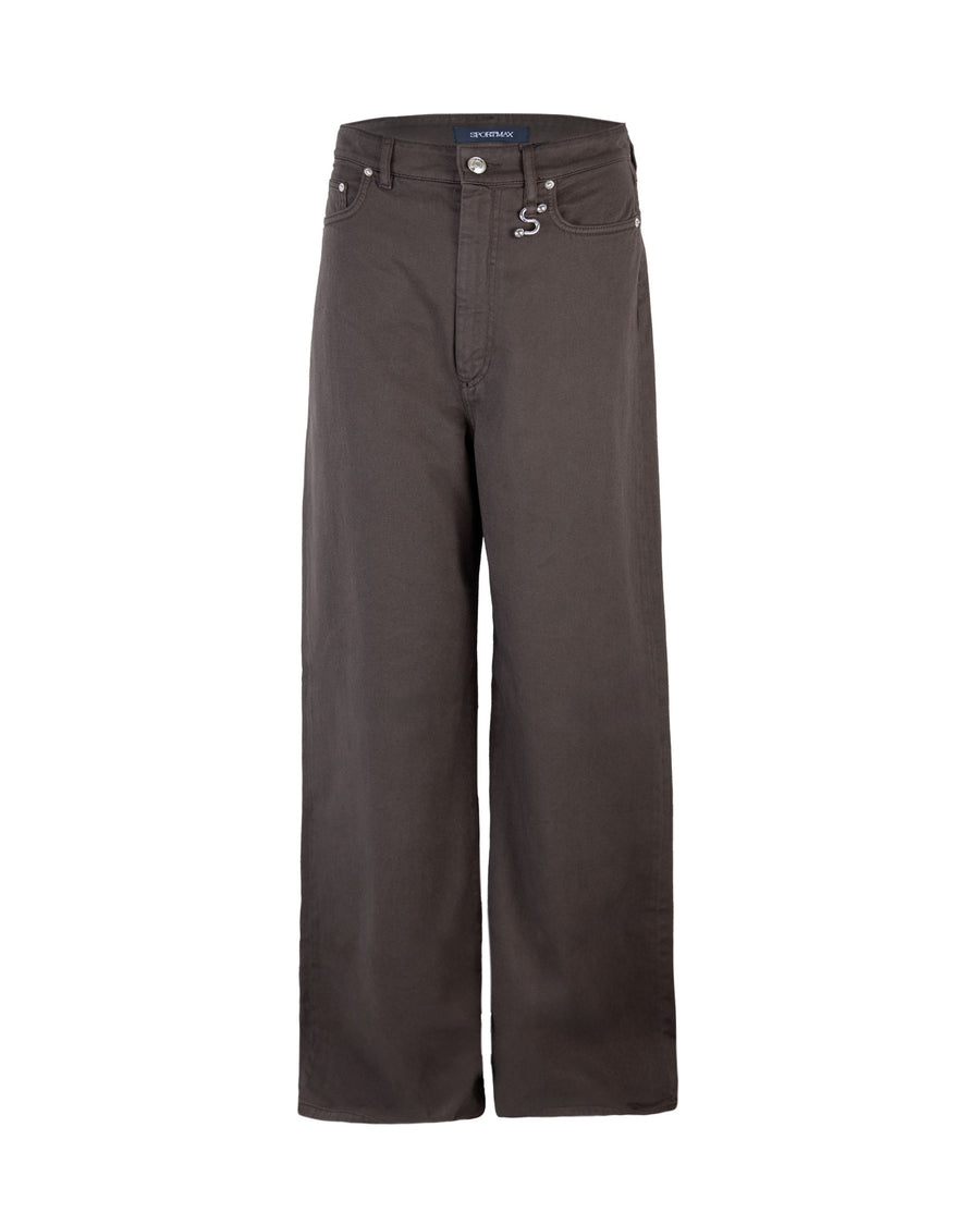 Trousers Siamese Chocolate Garment-dyed Cotton