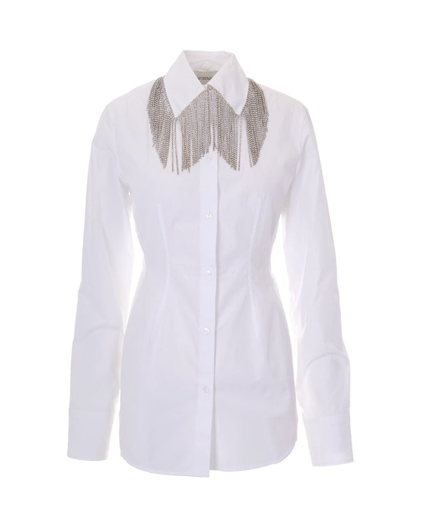 Long-Sleeve Cotton Shirt Optical White