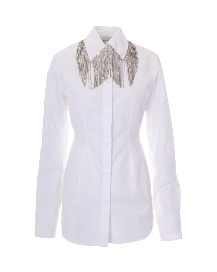 Long-Sleeve Cotton Shirt Optical White