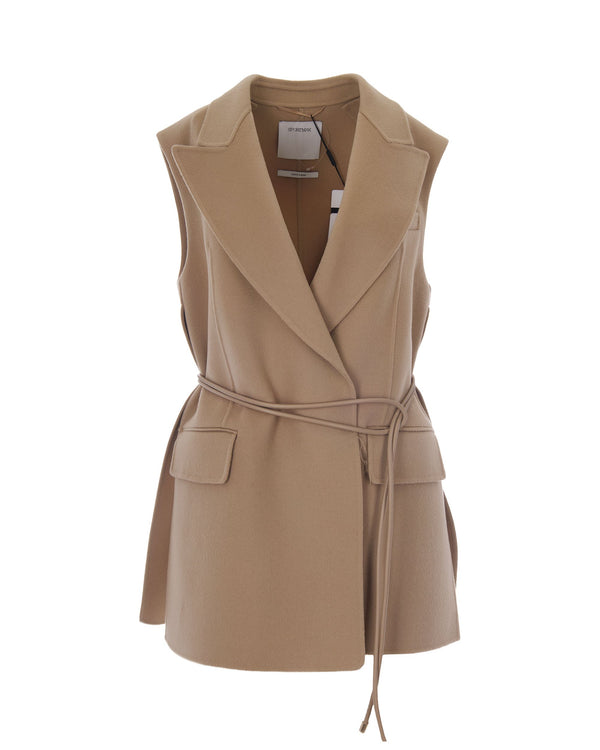 Sleeveless Blazer Rapido Camel Waistcoats & Gilets