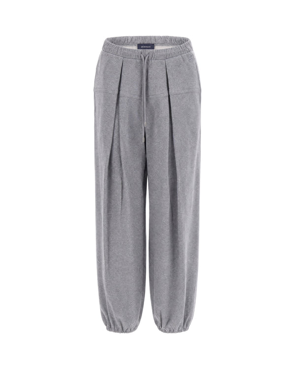Grey Cotton Fleece Joggers Medium Trousers