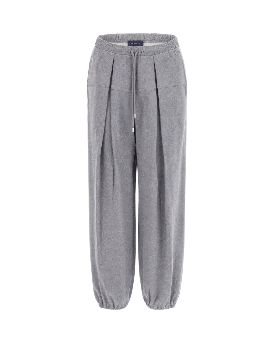 Grey Cotton Fleece Joggers Medium Trousers