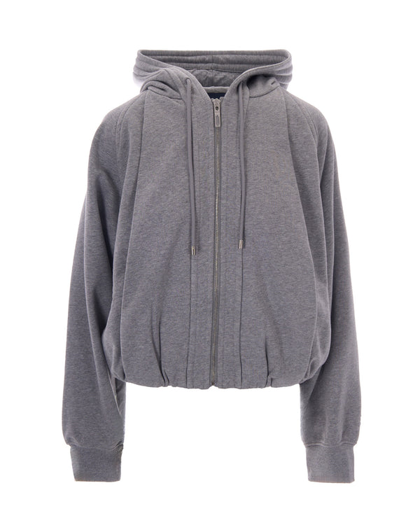Hooded Sweatshirt Medium Grey Cotton Sweatshirts