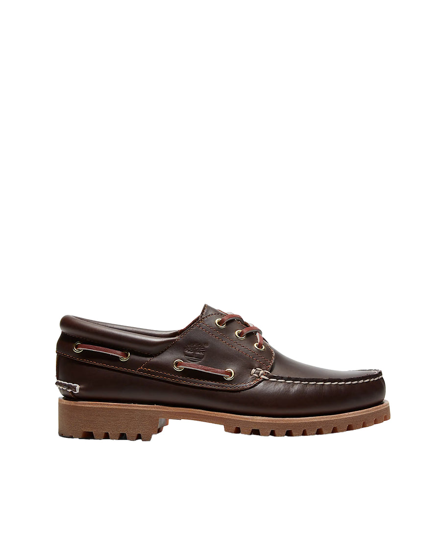 Boat Shoes 3-Eye Lug Brown Leather