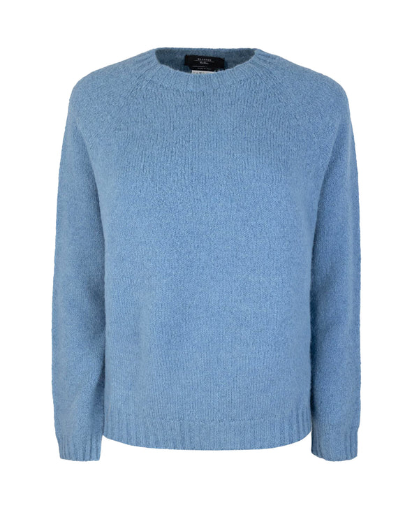 Jumper Ghiacci Azzurra Alpaca-Blend Cascade Blue Alpaca (vicugna Pacos) Jumpers