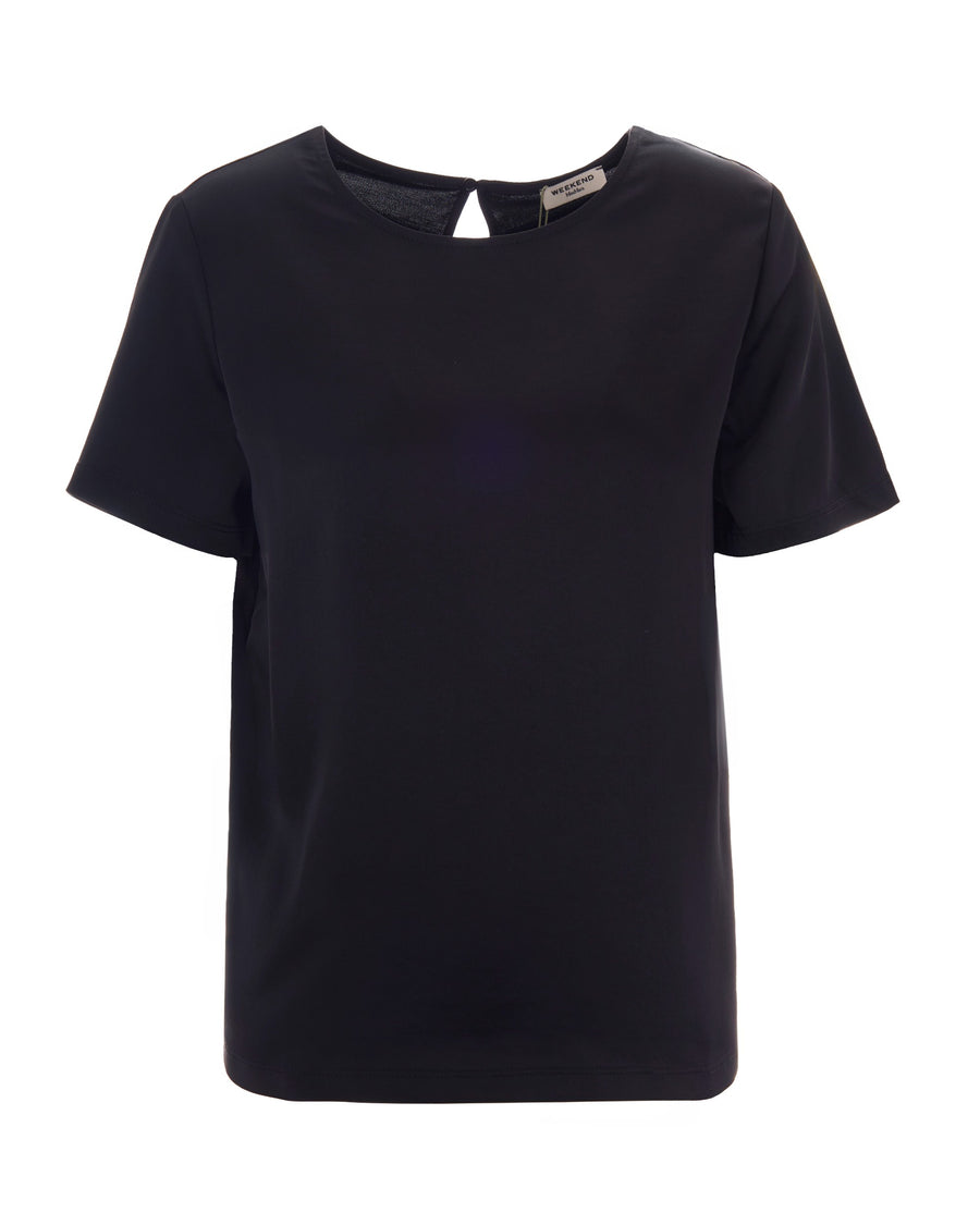 Crew-Neck T-Shirt Gilbert Black Polyester T-shirts & Jerseys