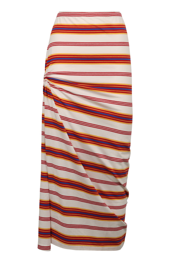 Midi Skirt Cotton Red