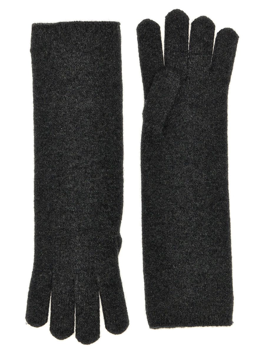 Max Mara Alaggio Gloves — Charcoal