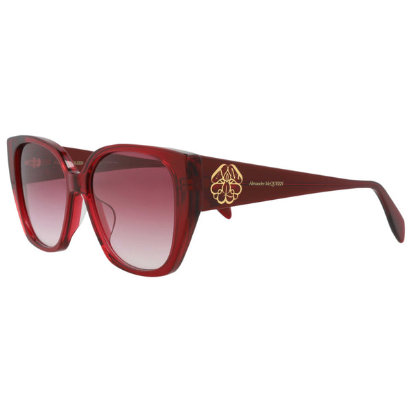 Preloved - Alexander Mcqueen Womens 58 Mm Burgundy Sunglasses Am0284s-30009391-004 One Color
