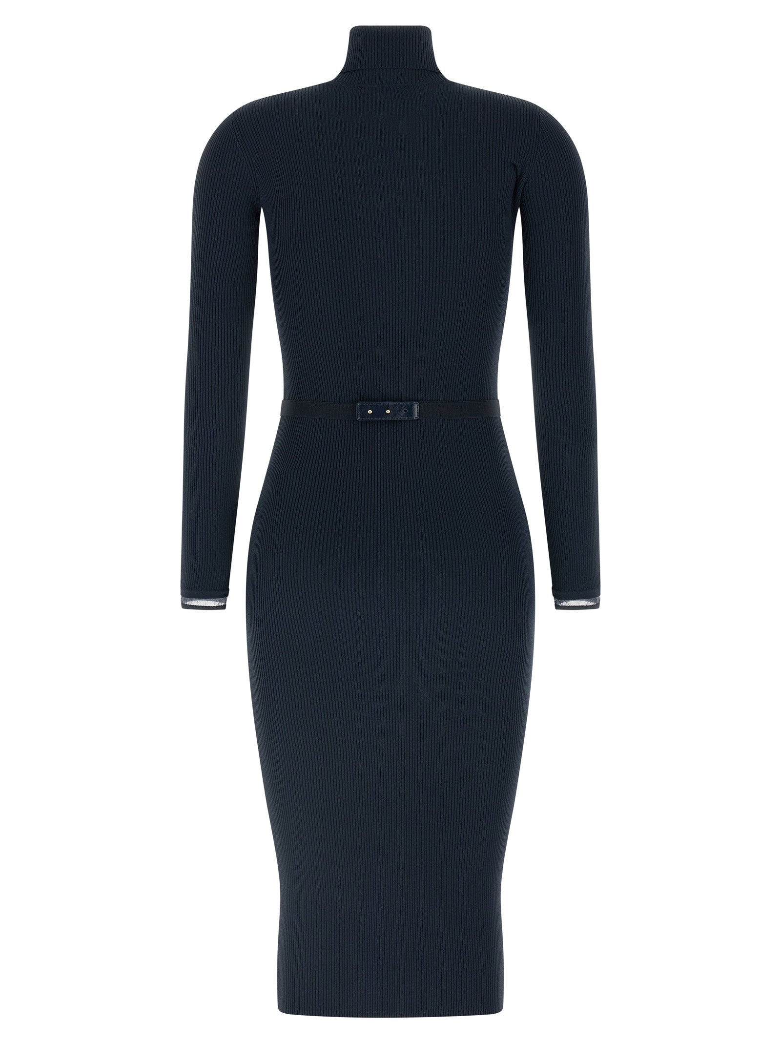 Logo belt dress Blue Viscose