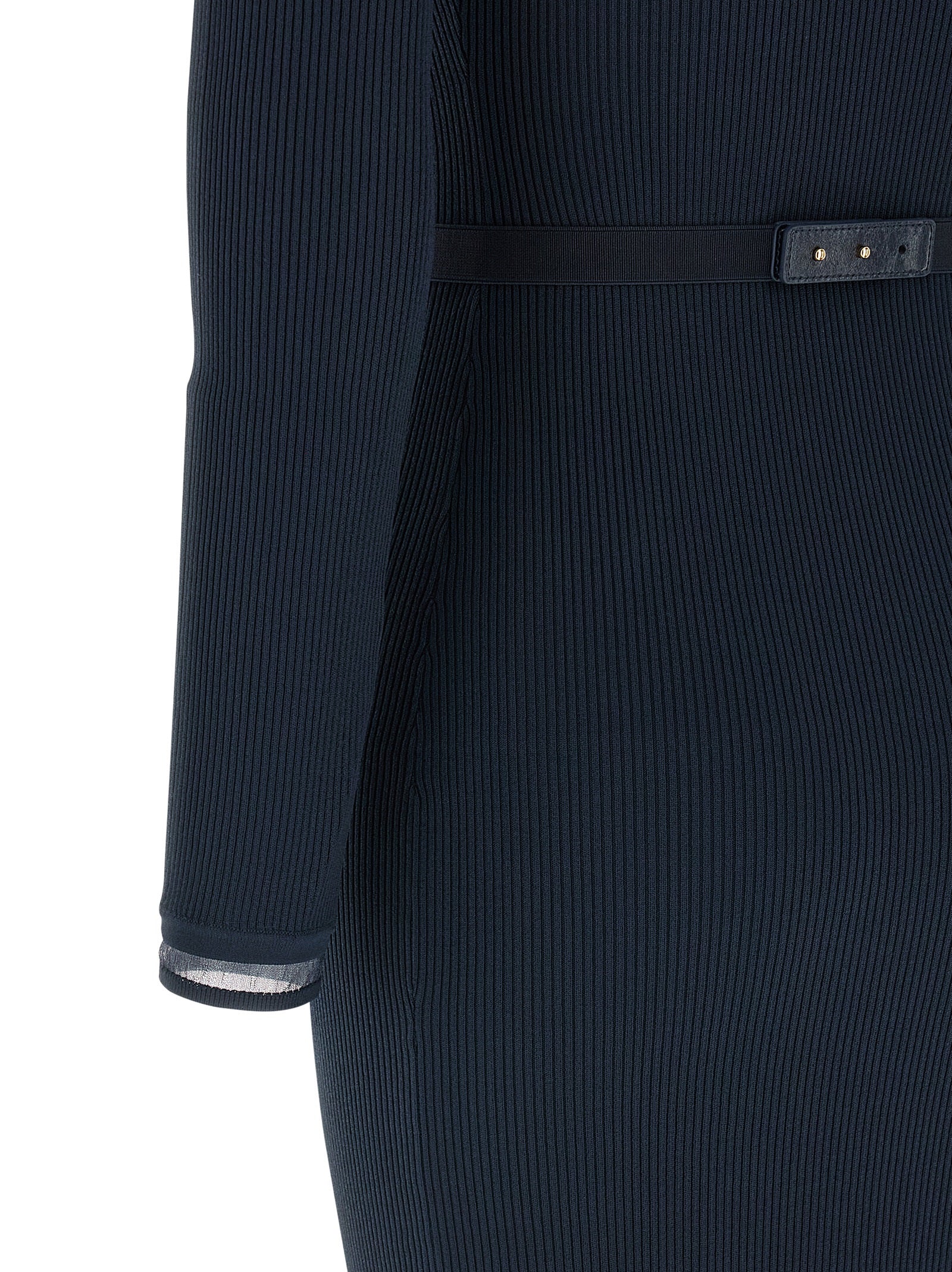 Logo belt dress Blue Viscose