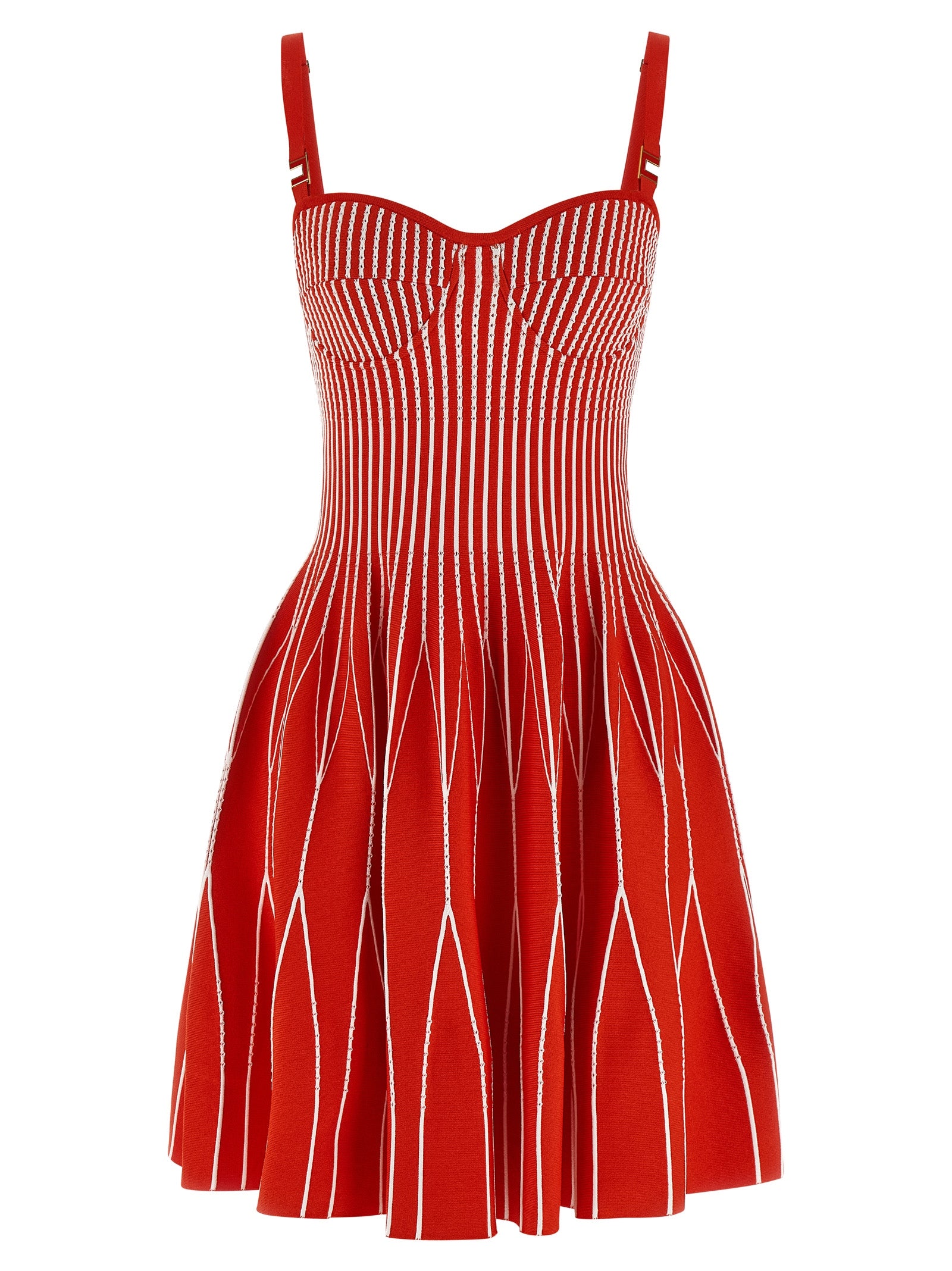 Knitted dress Red Viscose Polyamide Elastane