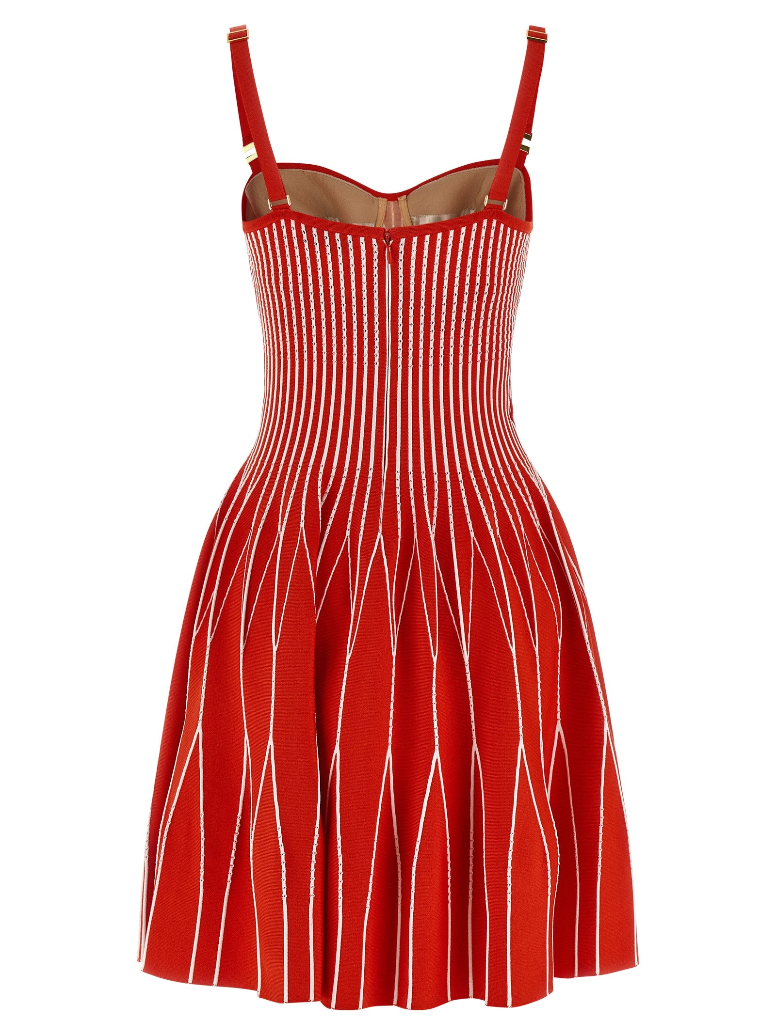 Knitted dress Red Viscose Polyamide Elastane