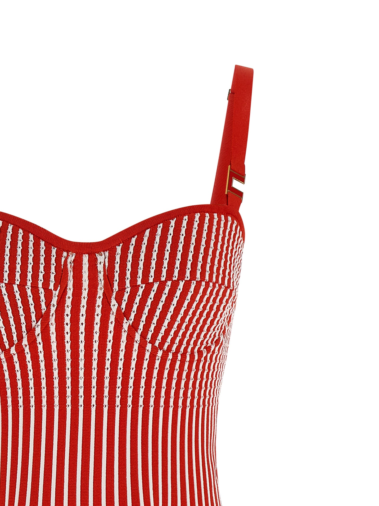 Knitted dress Red Viscose Polyamide Elastane