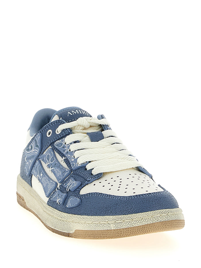 Bandana Skel Top Low sneakers Blue Calfskin Leather (bos Taurus)