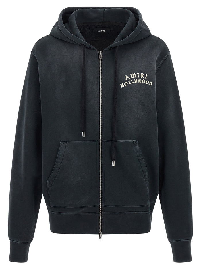 Amiri Hollywood hoodie Black Cotton Sweatshirt