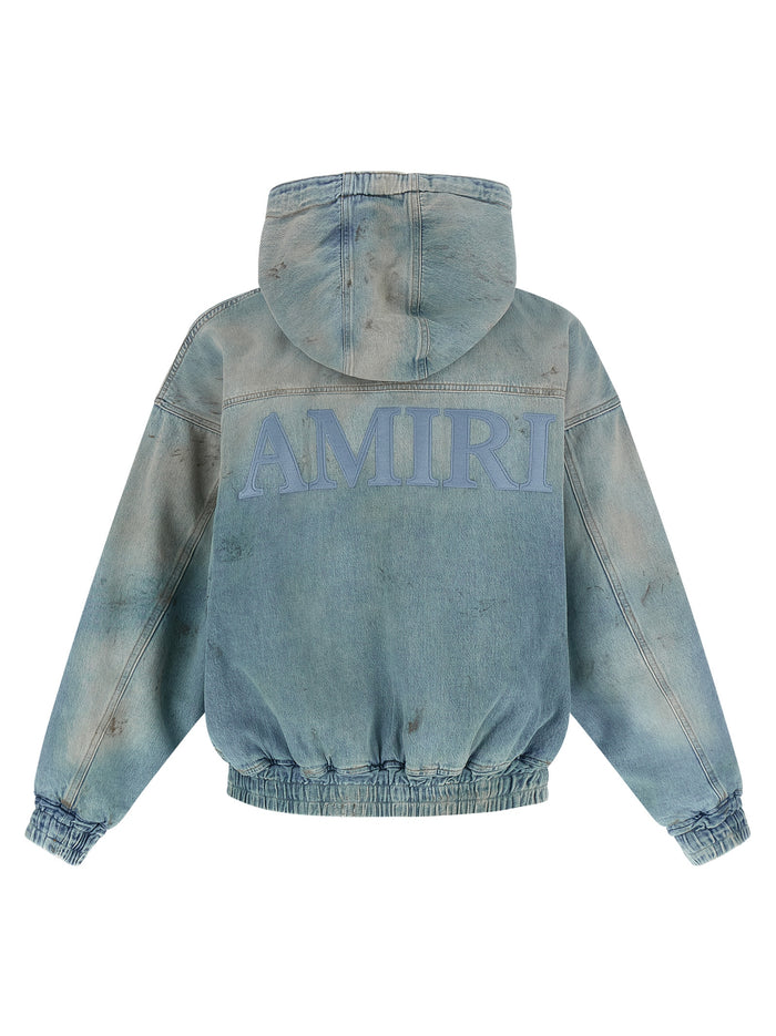 MA Denim hoodie Blue Cotton Sweatshirt