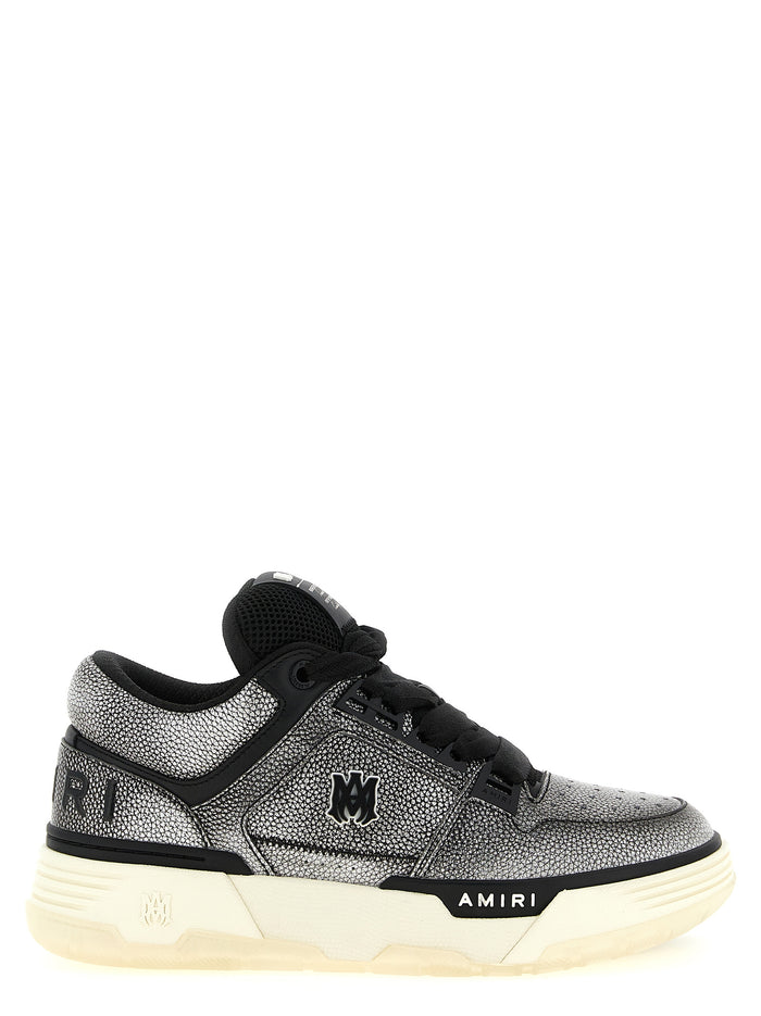 Pebbled MA-1 sneakers Gray Bovine Leather