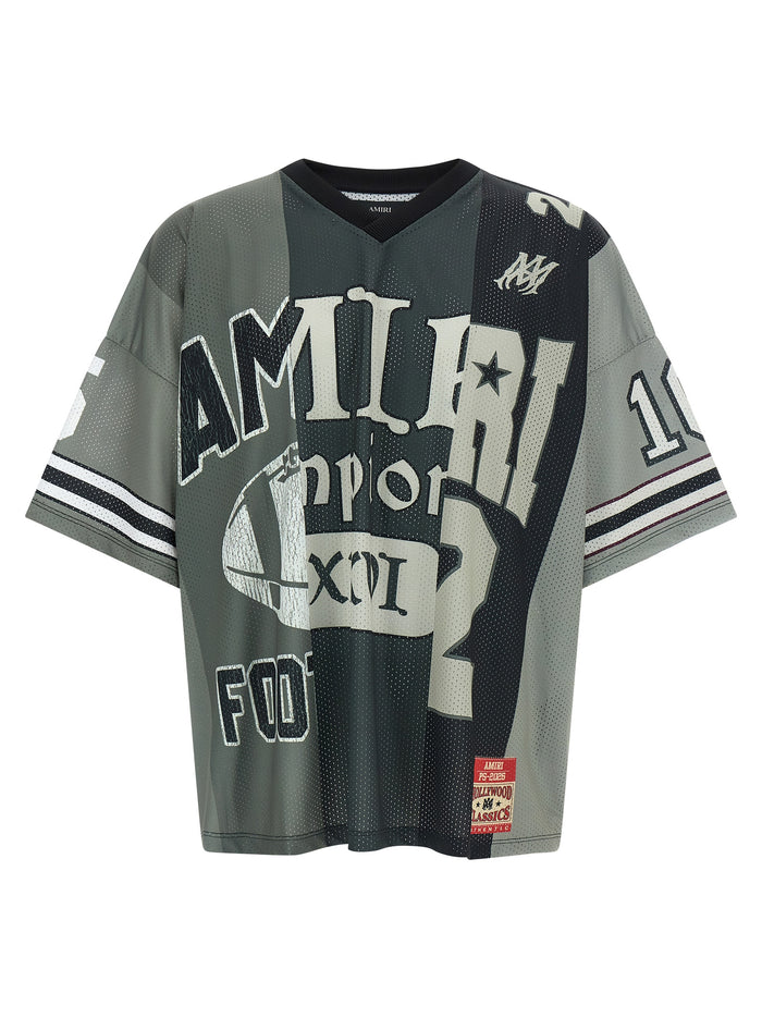 Spliced T-shirt Multicolor Polyester
