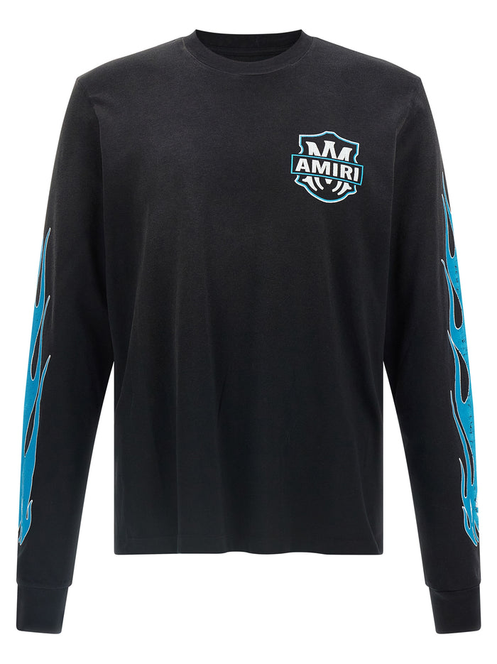 Amiri Eagle Flames T-shirt Black Cotton