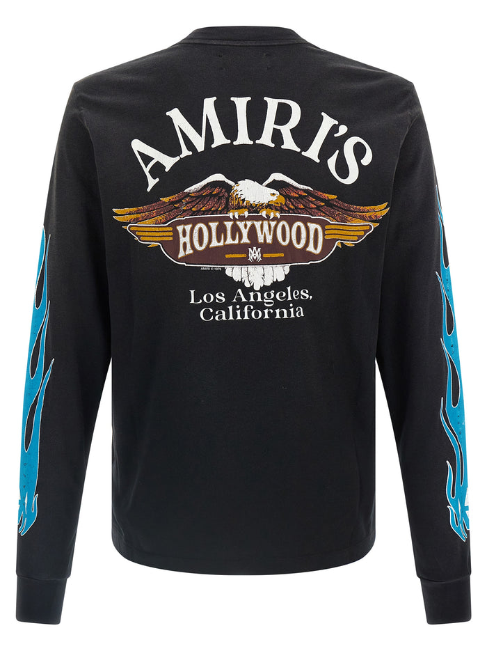 Amiri Eagle Flames T-shirt Black Cotton