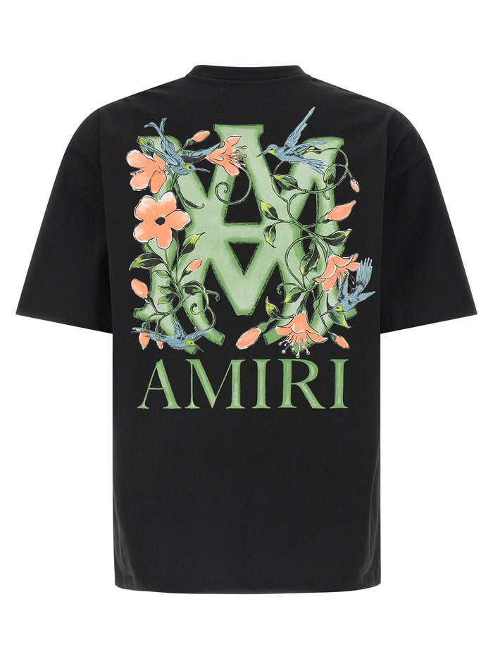 Ma Floral T-Shirt Black Cotton