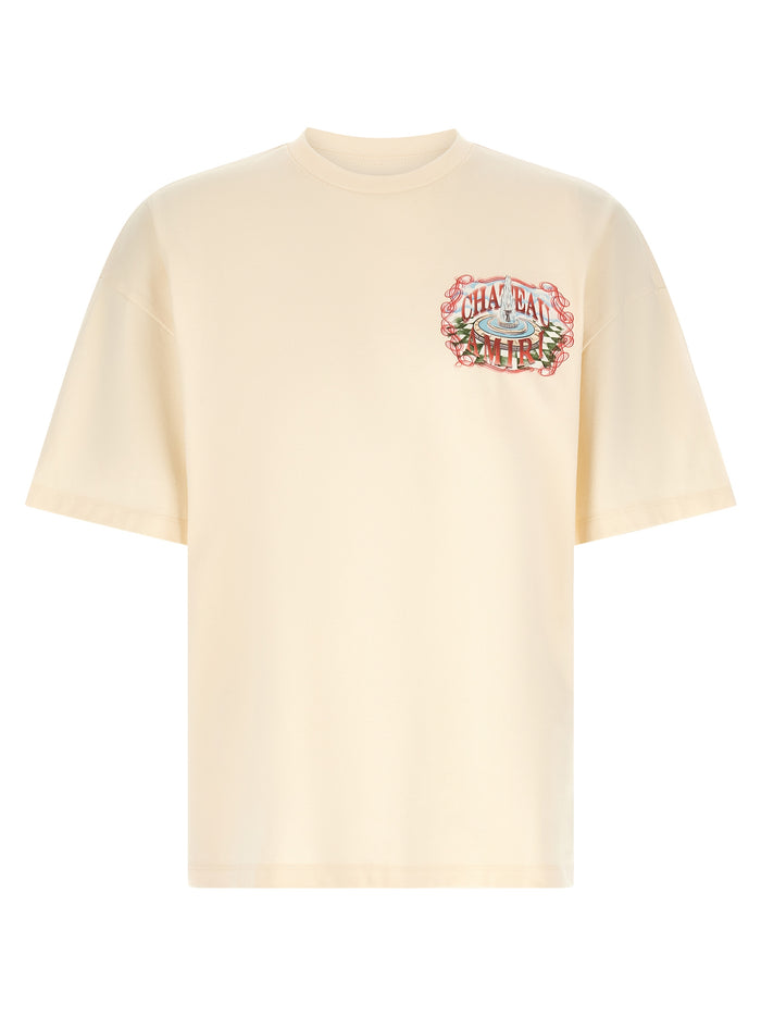 Chateau Sketch T-Shirt Beige Cotton