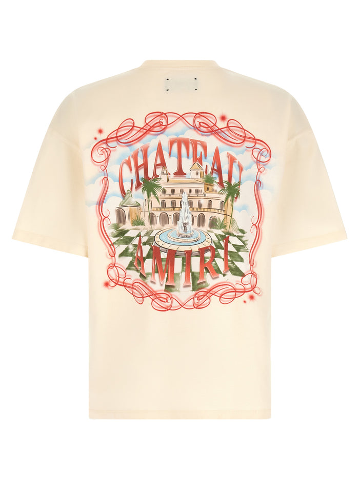Chateau Sketch T-Shirt Beige Cotton