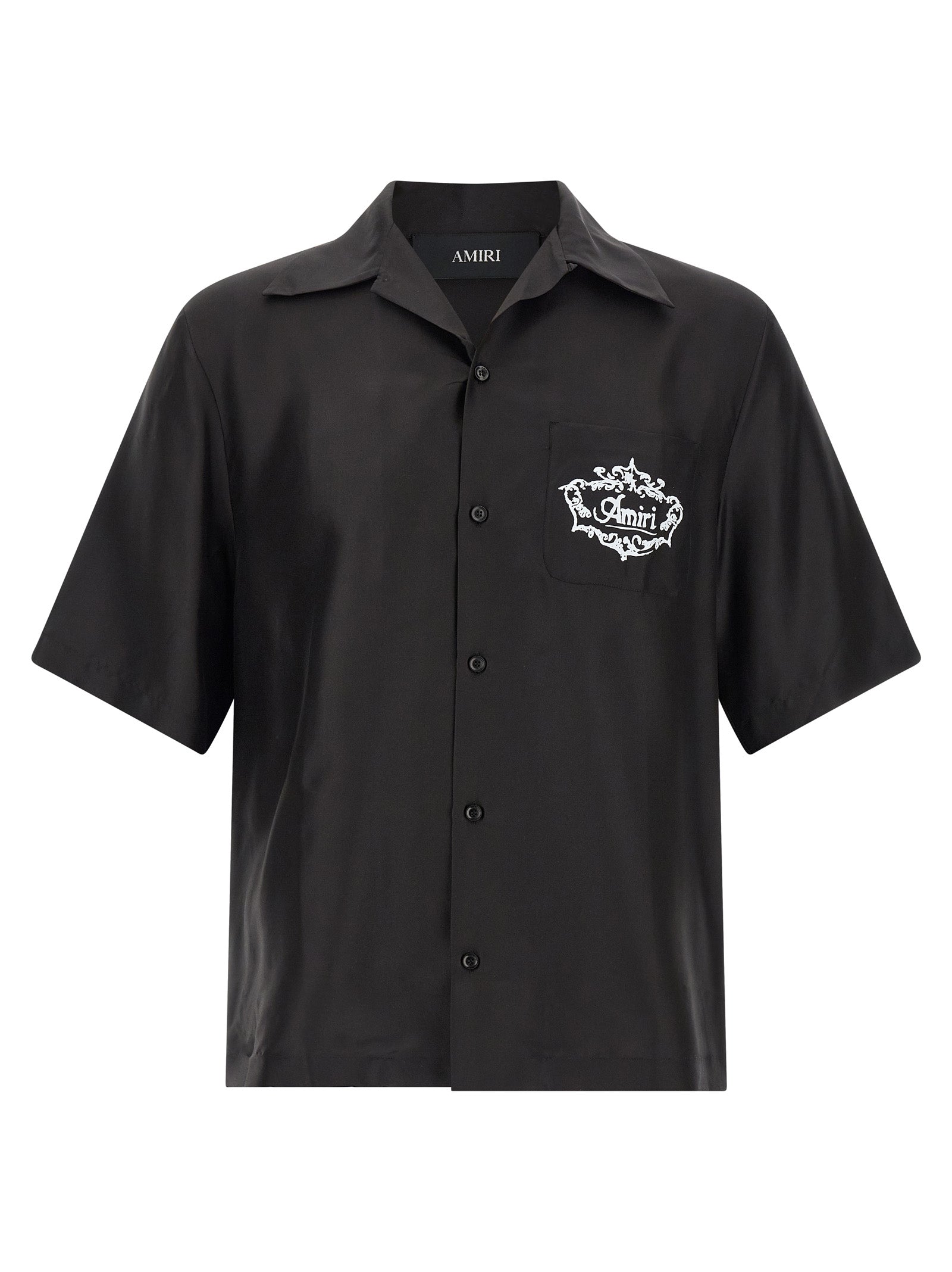 Chateau Crest Camp shirt Black Silk Shirt, Blouse