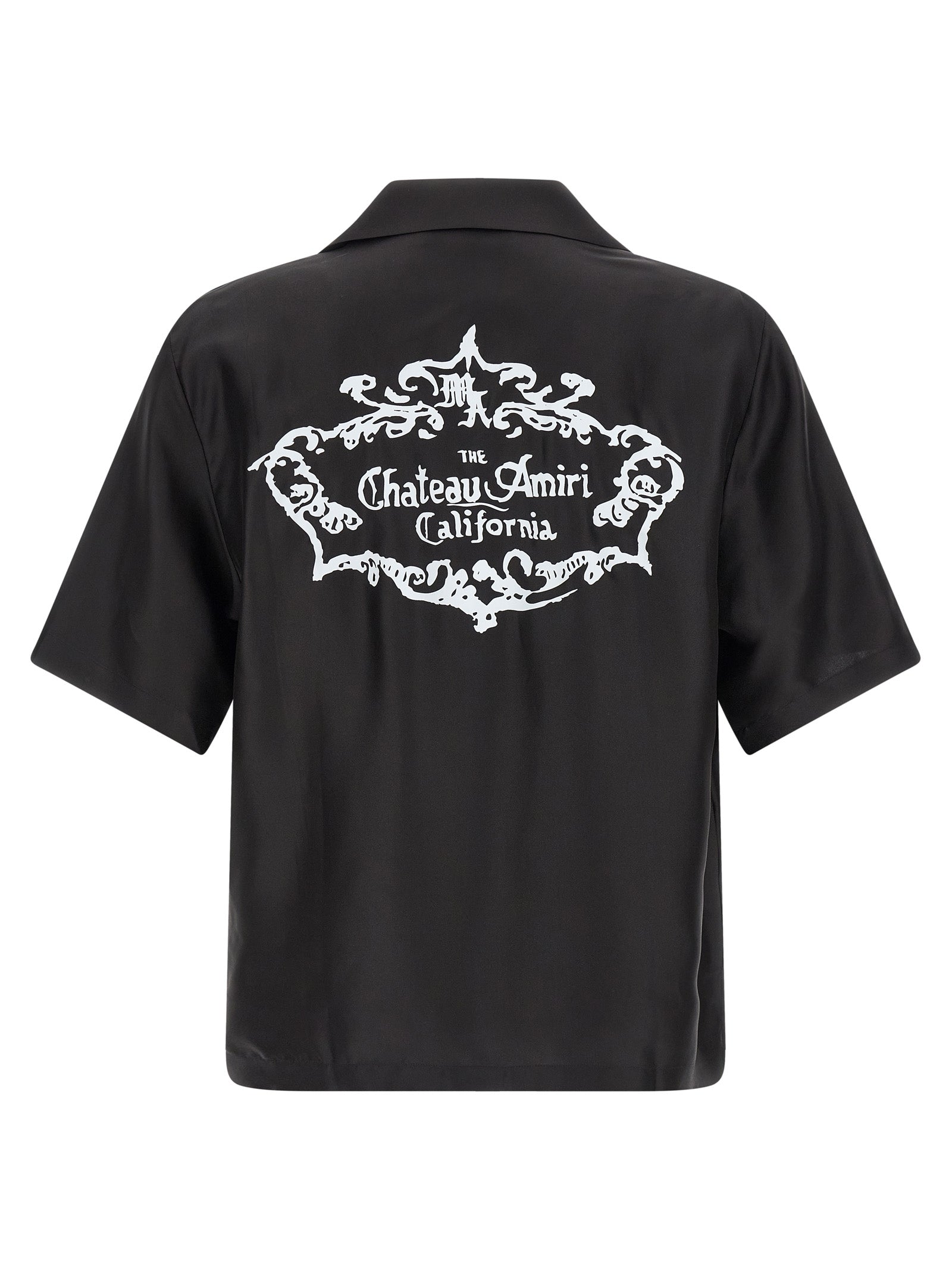 Chateau Crest Camp shirt Black Silk Shirt, Blouse