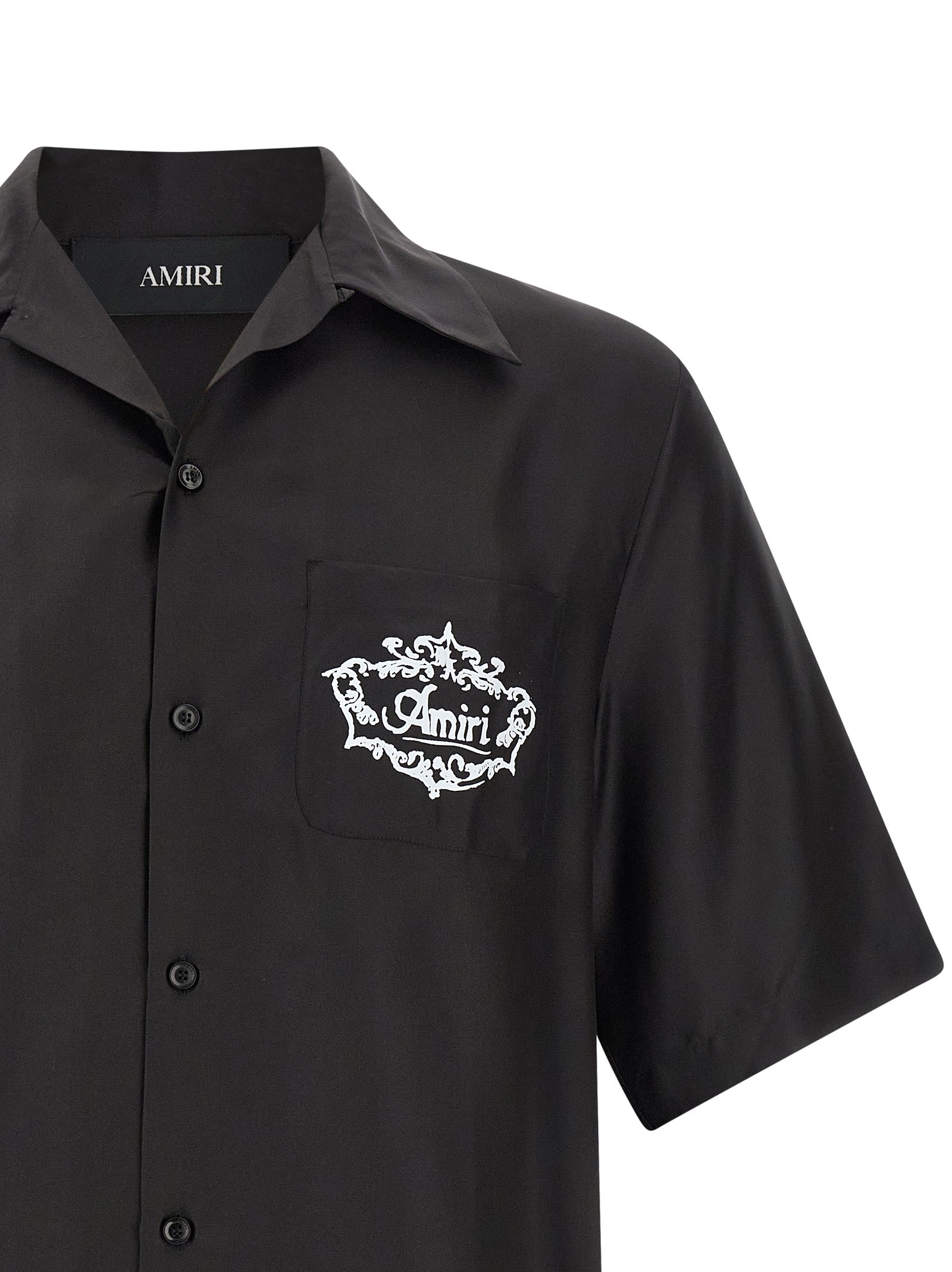 Chateau Crest Camp shirt Black Silk Shirt, Blouse