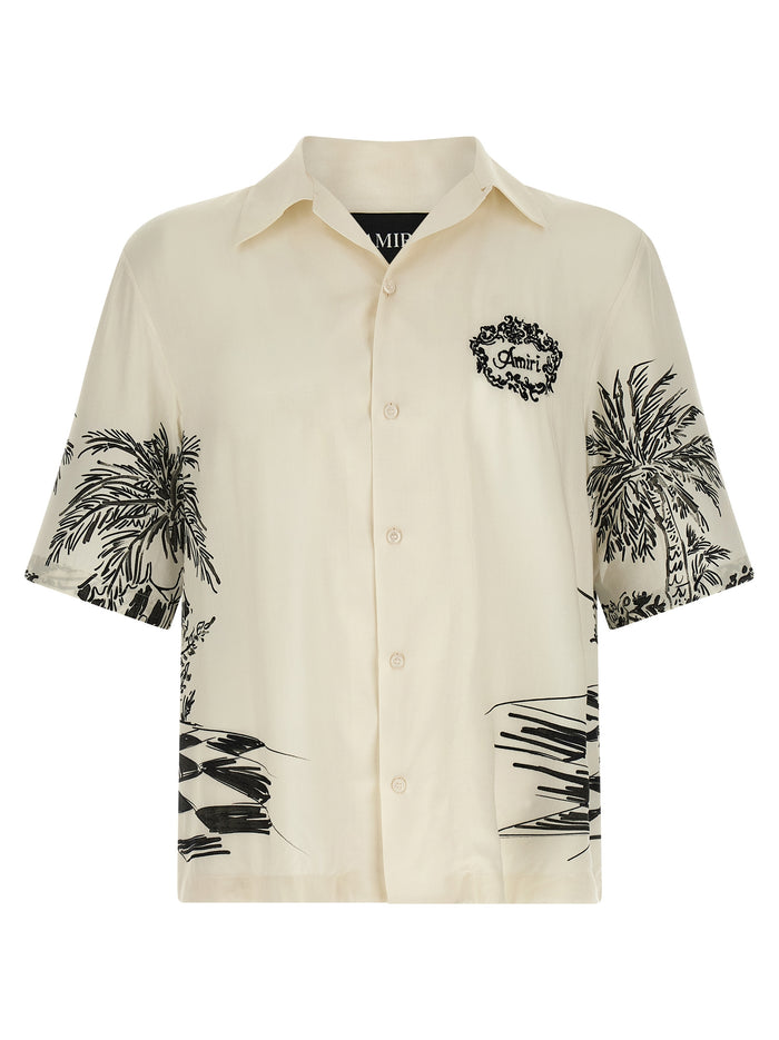 Chateau Sketch shirt White/black Silk Shirt, Blouse