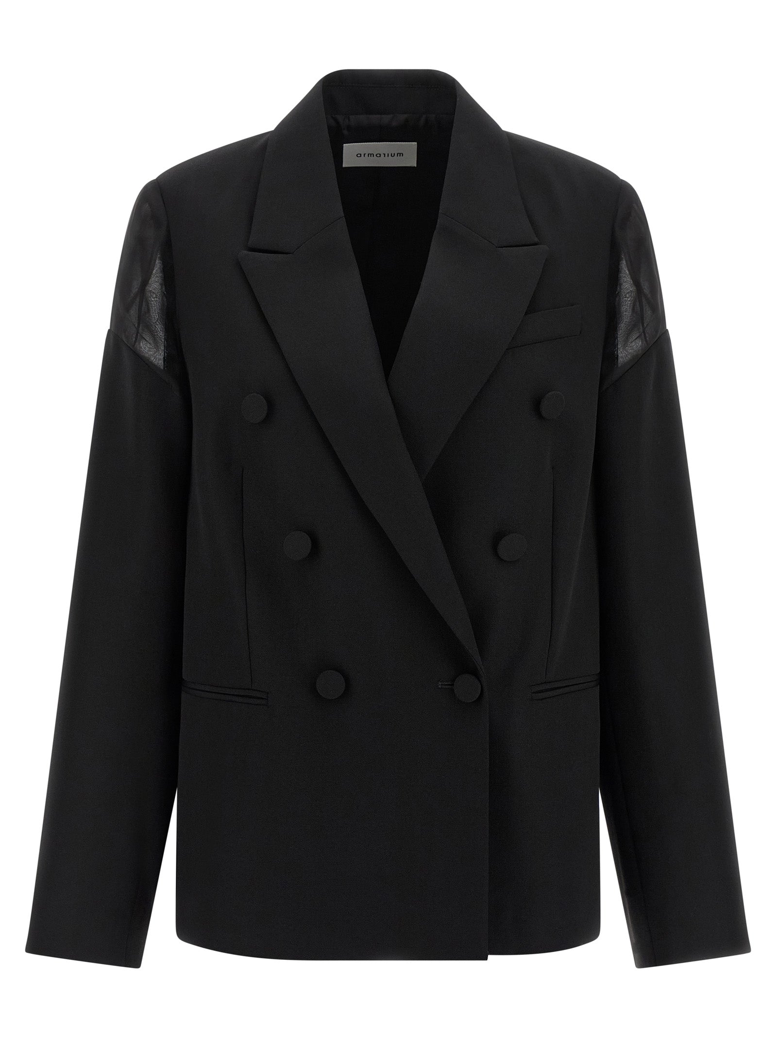 Sveva blazer Black Virgin Wool Blazer, Suits