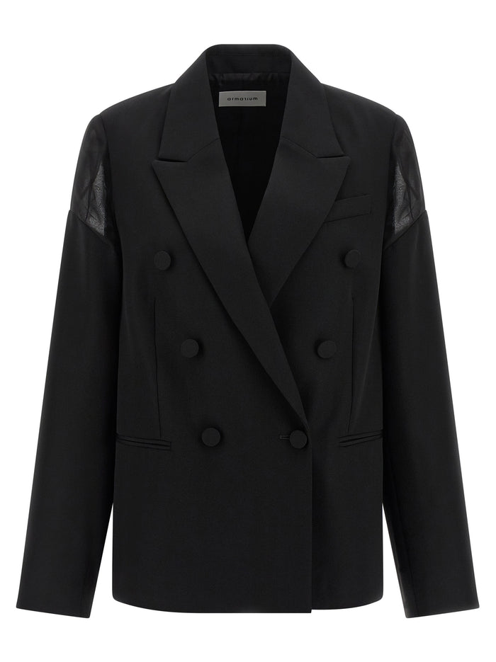 Sveva blazer Black Virgin Wool Blazer, Suits