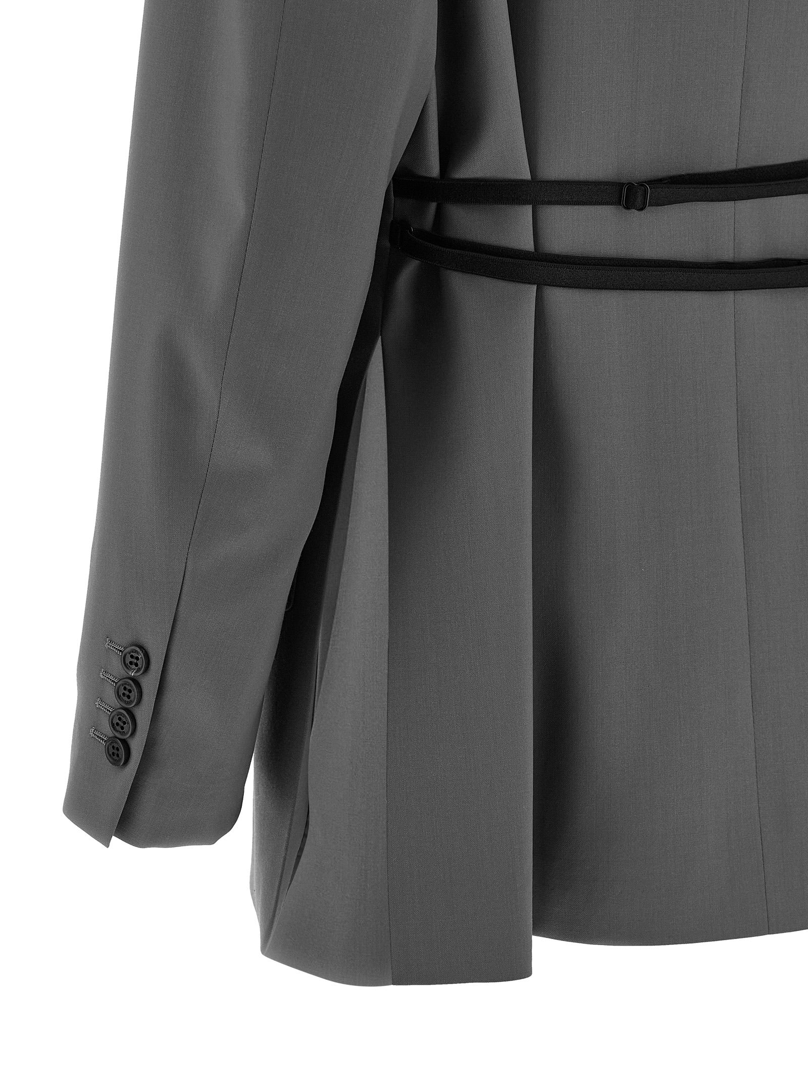 Armida blazer Gray Virgin Wool Blazer, Suits