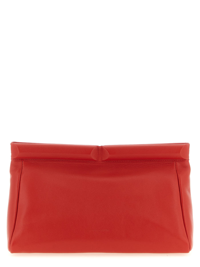 Eloisa clutch Red Lambskin Nappa Leather