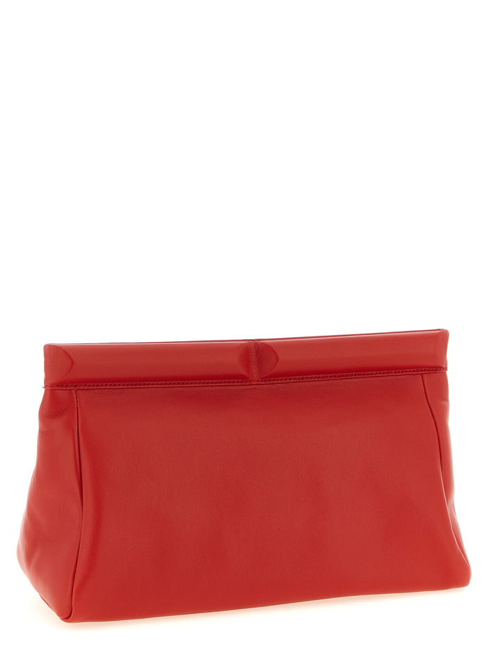 Eloisa clutch Red Lambskin Nappa Leather