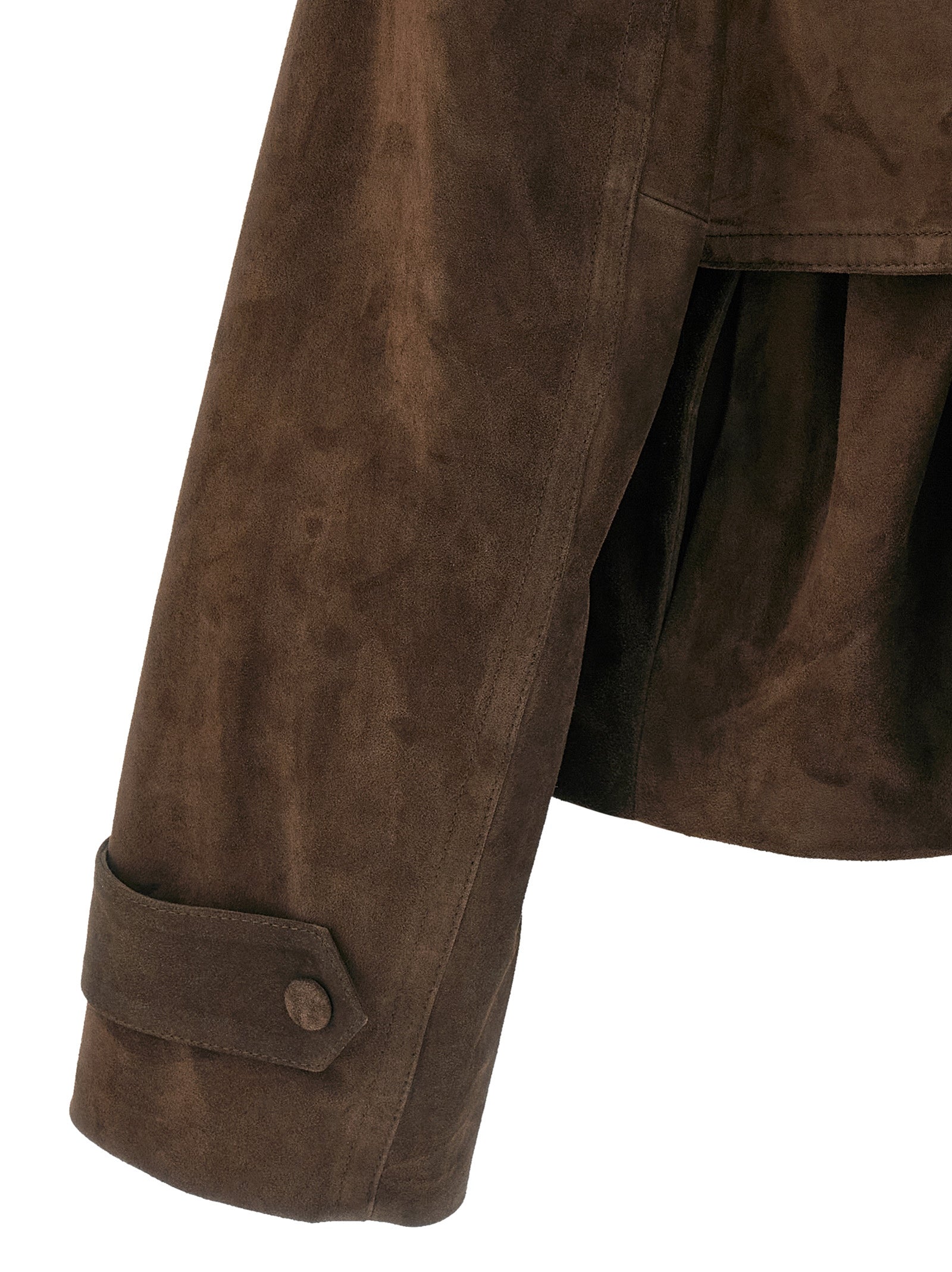 Flaminia Trench Coat Brown Calfskin Leather (bos Taurus) Down Jacket, Parka, Casual Jackets