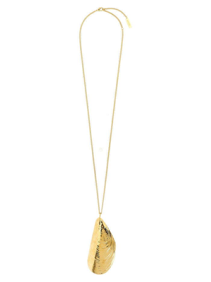 Mussel Shell necklace Gold Plated Brass Jewelry