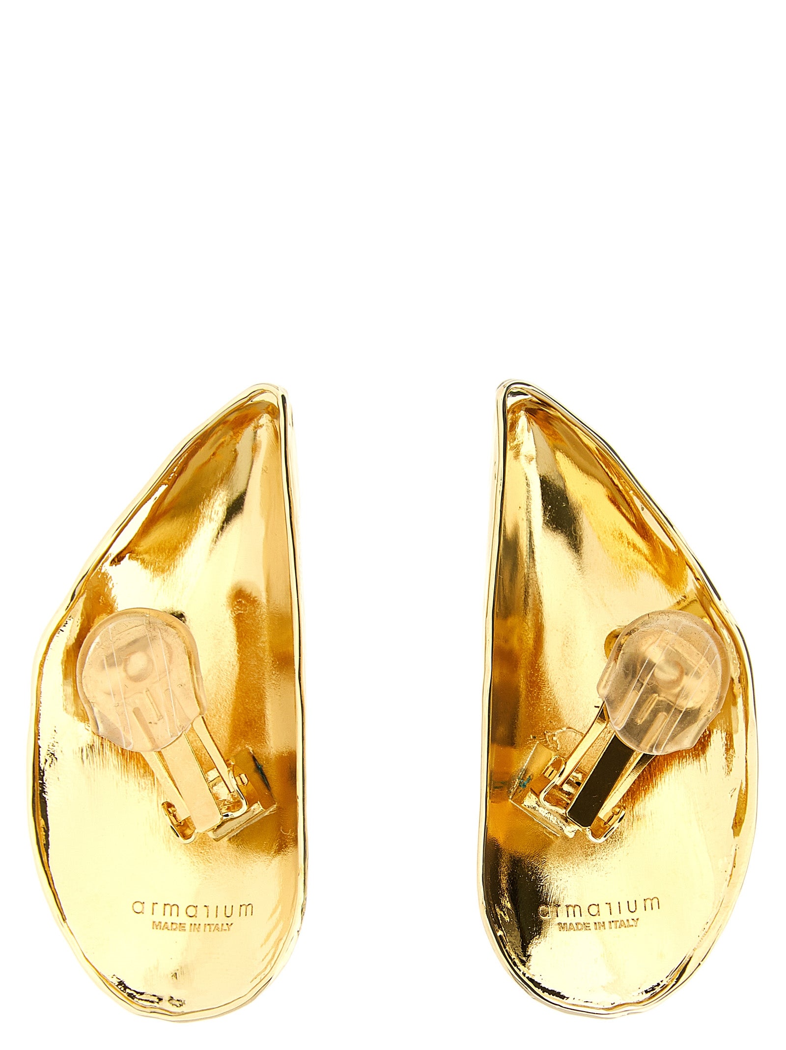 Mussel Shell earrings Gold Plated Brass Jewelry