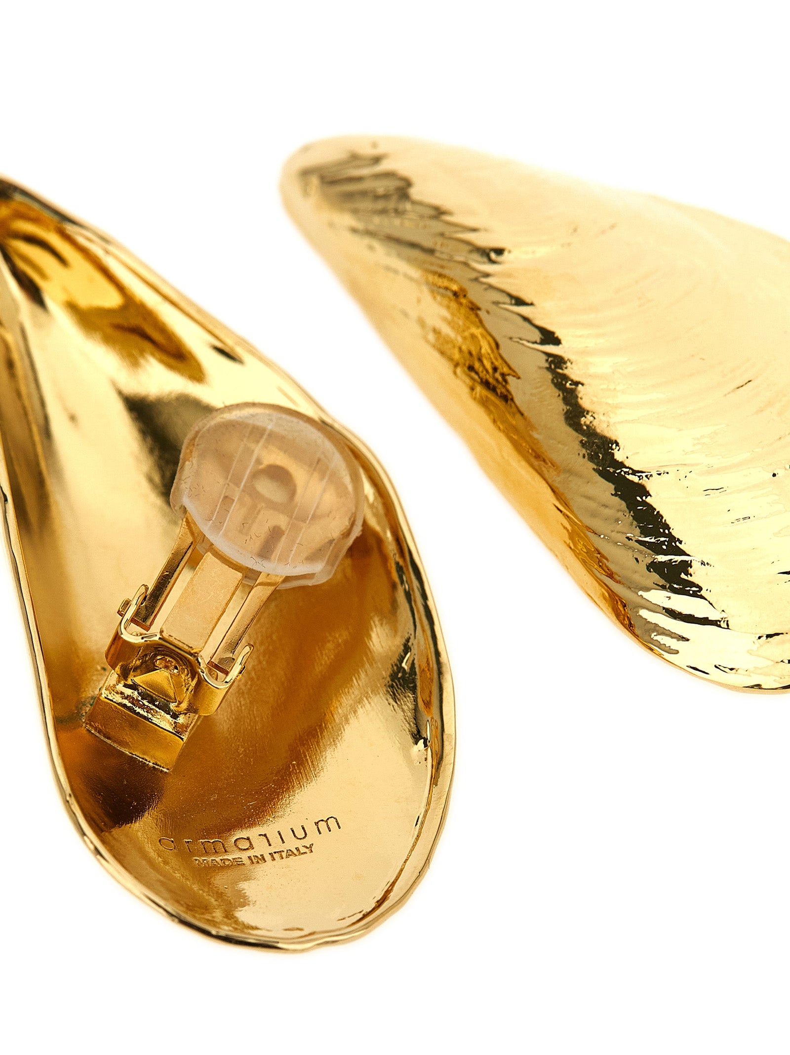 Mussel Shell earrings Gold Plated Brass Jewelry