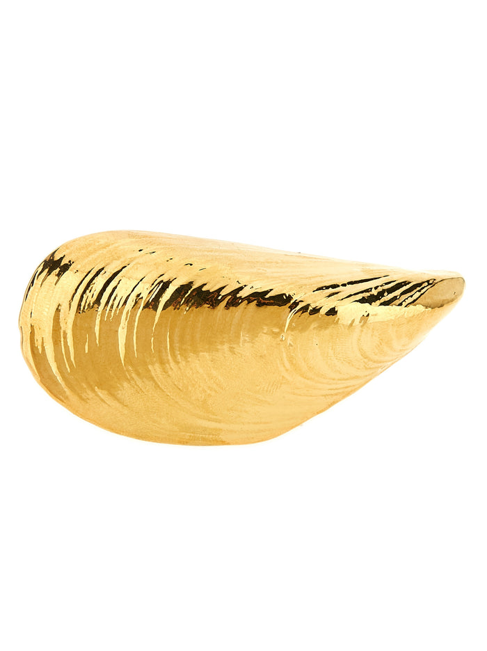 Mussel Shell ring Gold Plated Brass Jewelry