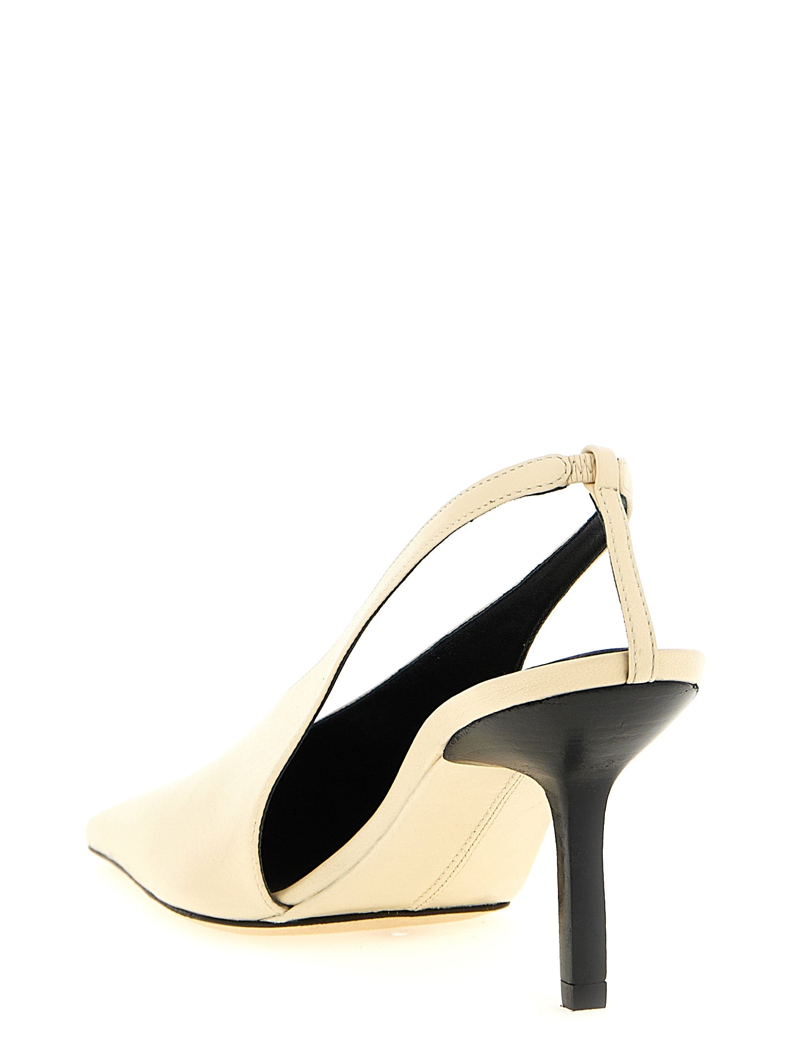 Evelina slingback Beige Lambskin Nappa Leather Pumps