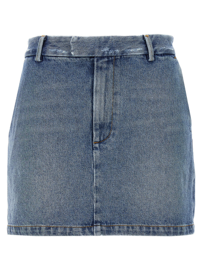 Lula mini skirt Blue Cotton