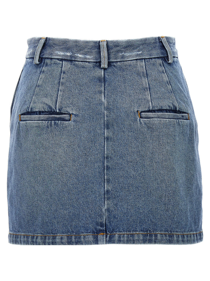 Lula mini skirt Blue Cotton